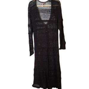 Johnny Was Pete & Greta long cardigan, black. XL.  #803